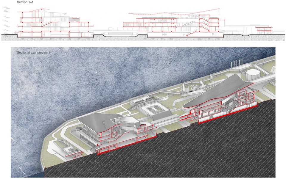 剖面与剖轴测 / Section and sectional axonometric