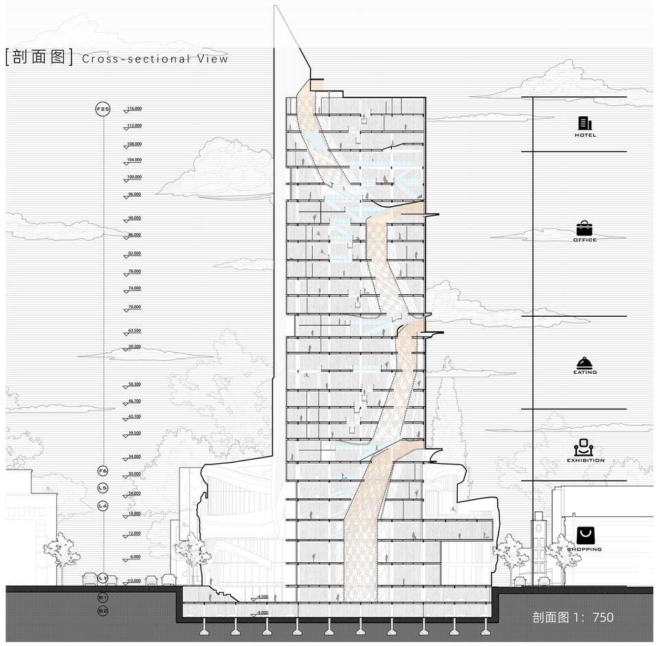 建筑剖面 / Building section