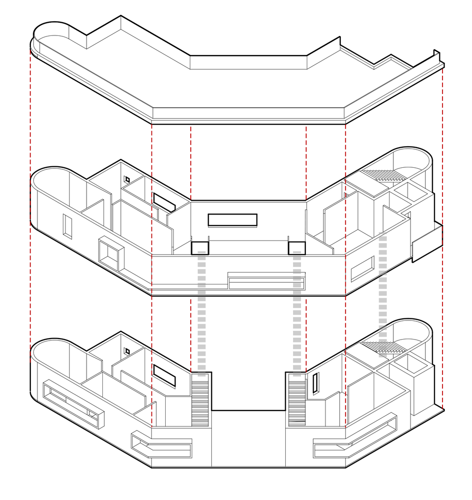 编织单体分解轴测 / Woven unit exploded axonometric
